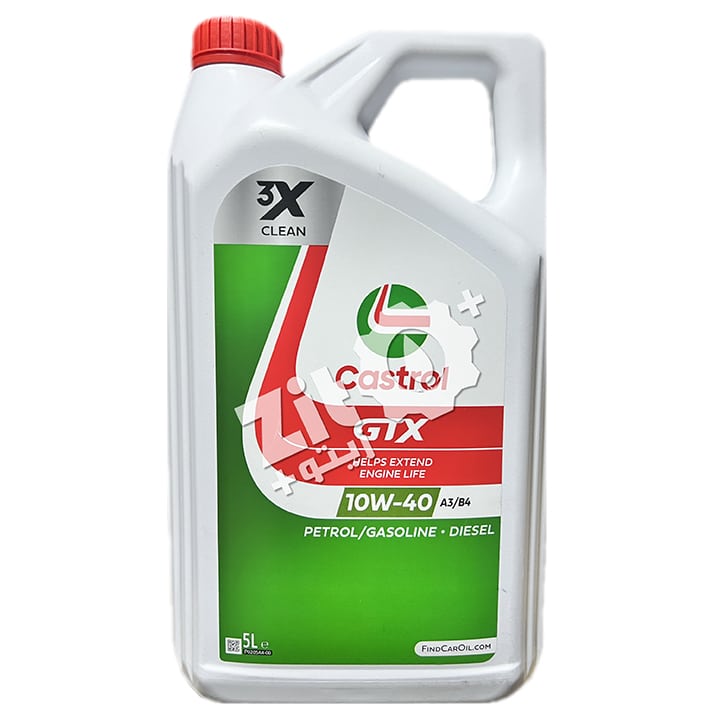 Castrol GTX 10W-40 Engine Oil – 1 Liter – 3X Clean Semi-Synthetic – API SP